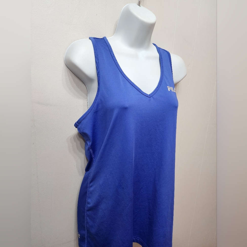 Fila Tank Top Medium Large Blue Casual Athletic Summer Sleeveless C246 - Picture 3 of 5